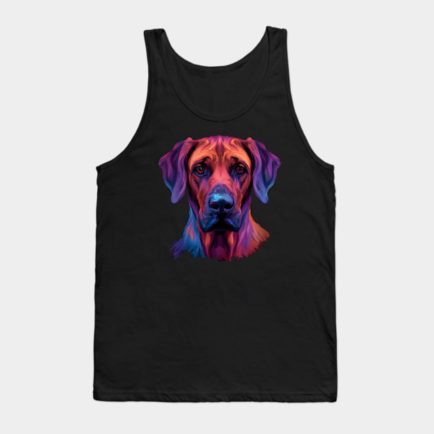 Rhodesian Ridgeback African Lion Dog Illustration Tank Top by Furrban